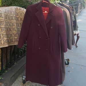 Burgundy wool coat